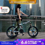 [🇸🇬 OFFICIAL STORE] BEGASSO MINI 20in Multi-speed System Foldable Mountain Bike with Anti-rust Magnesium Alloy 3-Blade Wheels