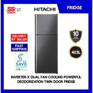 【 DELIVERY BY SELLER 】Hitachi R-V460P8M BBK BLACK 403L Inverter-x Dual Fan Cooling Powerful Deodoriz