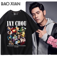 Jay Chou JAYCHOU JAYCHOU Short-Sleeved T-Shirt Male q-Version Zhou Classmates Concert Support Uniform Half-Sleeve