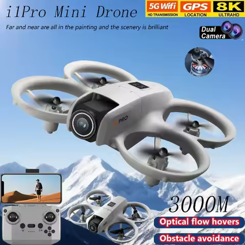 2025 NEW i1PRO Mini Drone Brushless Motor 8K Dual Camera HD Gesture Photography Quadcopters Intellig