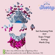 Set Kumang Sugu Tinggi Pink Traditional Accessories Ngepan Iban Sarawak