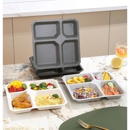 Wheat Straw Four-Compartment Plate 211 Partition Plate Plastic Partition Plate Household Snack Plate