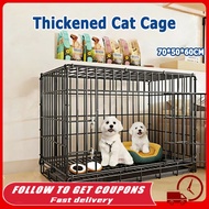 🔥2 Feet😺 Pet Cage Foldable Cat Cage Thickened Rabbit Cage 60x34x50CM / Sangkar Kucing 2 Kaki 狗笼猫笼