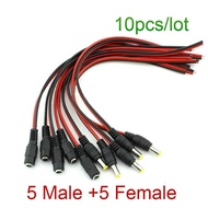 [Hot A] 10pcs/Lot 2.1x5.5 Mm Male Female Plug 12V Dc Power Pigtail Cable Jack For Cctv Camera Connector Tail Extension 12V DC Wire