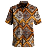 KEMEJA Madura Hand-Written Batik Shirt, Men's Short-Sleeved Batik Shirt F311