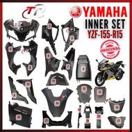 YAMAHA YZF-R15 YZF155 YZF R15 INNER FULL SET PART HITAM COVERSET BLACK COVER SIDE HEAD LAMP VISOR FE