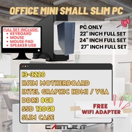 Full Set Office Mini Slim PC Intel Core i3 i5 i7 Desktop Computer Budget Workstation