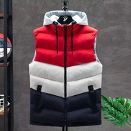 Men's Goose Feather Vest/Bust Protection Vest/Wind-Proof Vest/3-Color Combination Vest