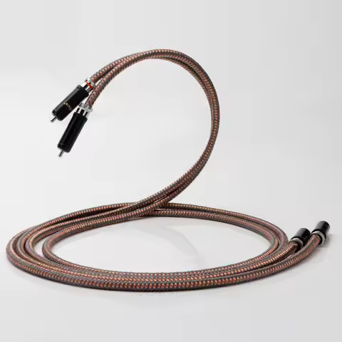 Hifi Accuphase 40th OCC Pure Copper RCA Interconnect Audio with Rhodium Plated Plug,Premium CD/Ampli