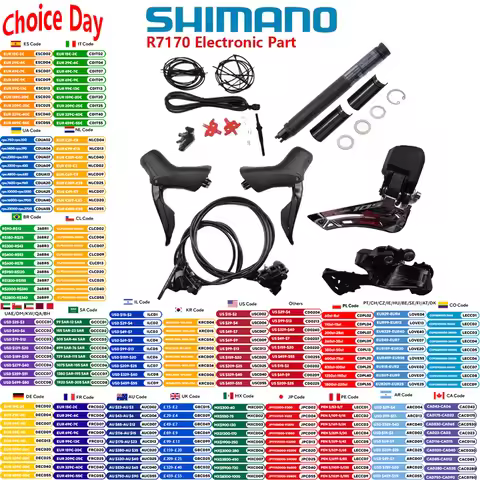 Shimano 105 Series Di2 Groupset R7170 Without Crankset/Electronic Part 2x12s For Road Bike No Cranka