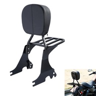 Motorcycle Backrest Sissy Bar &Luggage Rack For Harley Sportster XL883 1200 48 72 Forty Eight Iron 8