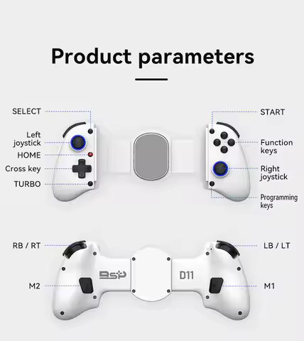 BSP D11 /S Stretching Wireless Game Controller For SWITCH/Android/Apple IOS Tablet For PS3/PS4/XBOX