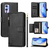 Factory directly sell Multi-Card Slots Zipper Wallet Leather Phone Case For OnePlus 9/OnePlus 9 Pro/
