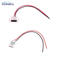 [Ababixa] Type C Female Connector, 2-Pin Wire, Waterproof, Compact, Solderable, Easy to