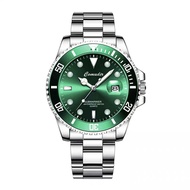 men's new watches Swiss imported brand waterproof watch men stainless steel luminous calendar watch multi-function green non-mechanical watch quartz pointer watch