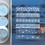 Sparkling sand PET tape winter love song basic transparent snowflake pattern hand account DIY scene 