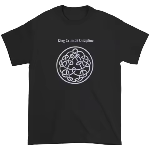 King Crimson Discipline on Black T-Shirt Men's and Women's Luxury Casual Sports Top
