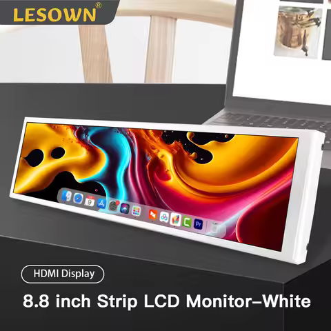 "LESOWN 7.9 8.8 11.3 Inch Long Stretched Strip Display 480x1920 IPS LCD Edge Auxiliary Monitor for R