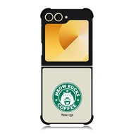 Case Z Flip Series Flip 7 6 5 4 3 Samsung Galaxy TPU Softcase Custom Meow Bucks Coffee