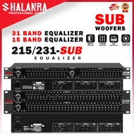 215SUB /231SUB Professional Equalizer Performing Noise Reduction Tuner with Sub Interface