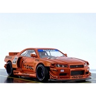KAIDO HOUSE x MINI GT #125 Nissan Skyline GT-R R34 Katsura Orange Malaysia Diecast Expo 2024 MDX