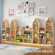 Kindergarten Solid Wood Bookshelf Bookcase Display Cabinet Bookshelf Bookcase Children's Island Disp
