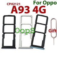 Sim Tray For Oppo A93 4G Cph2121 Sim Card Tray Slot Holder SD Slot Adapter Phone Replacement Part