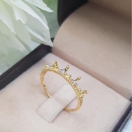 Real Gold Diamond Crown Ring {{Ring Size Notification Chat Channel}}