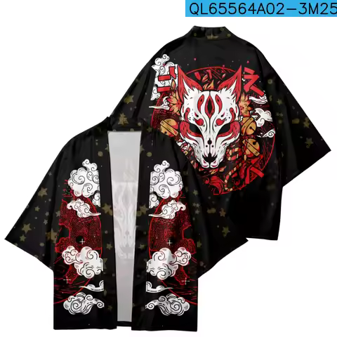 Japanese Kimono Cardigan Men Summer New Haori Samurai Kimonos Karate Streetwear Shirt Kimono Japones