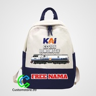 KAI CC206 INDONESIAN TRAIN CHILDREN'S BACKPACK FREE NAME