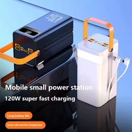 120w Power Bank 100000mAh Super Fast Charge Powerbank Portable Charger External Battery Flashlight S