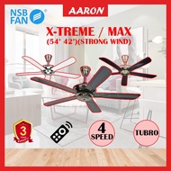 NSB Fan MAX X-TREME 42inch/54inch Ceiling Fan aaronshop 【3Year Warranty】