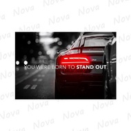 Supercar Porsche R8 Inspirational Quote Canvas Painting Car It All Starts with A Dream Motivational 