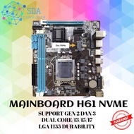 MOTHERBOARD H61 INTEL LGA 1155 ORIGINAL SUPPORT CORE I7 I5 I3 Motherboard PC Gaming