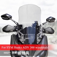 For SYM Husky ADV 300 windshield Husky 300 modified heightened front windshield accessories chest gu