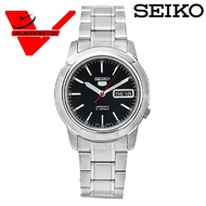 Seiko 5 Sport Automatic SNKE53K นาฬิกาข้อมือผู้ชาย สายสแตนเลส รุ่น SNKE53K1 - สีเงิน/หน้าปัดดำ