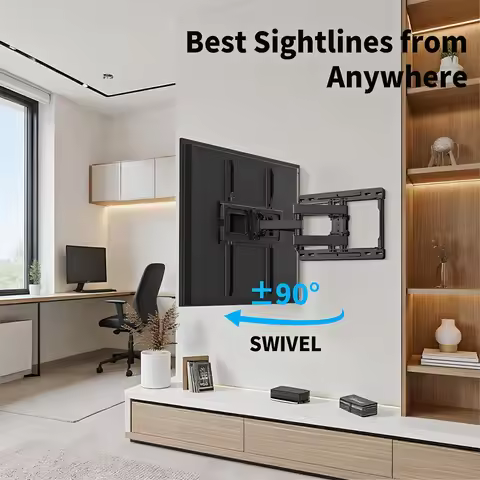 Full Motion TV Wall Mount for Most 32-65 inch TVs up to 99 lbs, TV Mount with Dual Articulating Arms