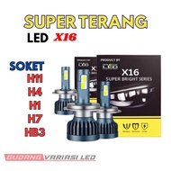 X16 H4 H11 H7 H1 HB3 SUPER BRIGHT CAR LED LIGHT LED MASTEROriginal Lampu LED Motor Lampu Depan Motor