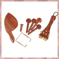 (NVIS) 4/4 Violin PartsJujube Wood Violin Chin Rest Chinrest with Tuning Peg Tailpiece Endpin Violin