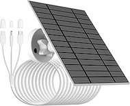 5V/6W Solar Panel for Security Camera with micorUSB/Type-C/DC3513 Connectors. IP66, 3m/9.8ft Chargin