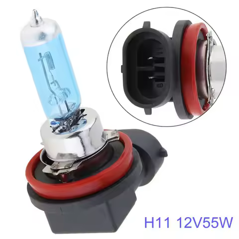 H11 Halogen Light 12V,55W,5000K Headlamp Bulb White Effect Lamp Car Xenon Lamp Headlight Fog Bulb Ca