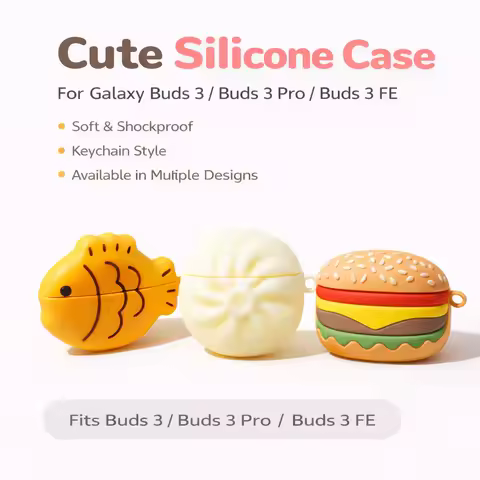 Cute Silicone Case For Samsung Galaxy Buds 3 / Buds 3 Pro / Buds 3 FE Food Style Shockproof Protecti