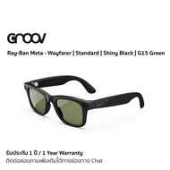 Ray-Ban Meta - Wayfarer | Shiny Black | G15 Green by GROOV.asia