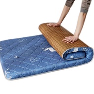 Rattan Mat Mattress Sheet Double Student Dormitory Cushion Soft and Hard Mat For Home Foldable Sponge Mat Spring and Summer Double-Sided