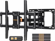Perlegear UL Listed Full Motion TV Wall Mount for Most 37–82 inch Flat Curved TVs up to 110 lbs, 12″