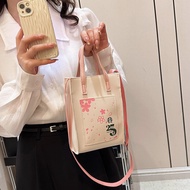 [ของแท้{พร้อมส่ง] กระเป๋า Starbucks Minti ช่องหน้าปิดสนิท Tote Bag ลาย Sakura