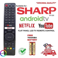 Sharp Android smart flat panel TV remote control (ir-care) lc-60le650m, lc-60ua6800x, 2t-c42gd, 2t-50gd, 4t-c50al1x, 4t-c60al1x, 4t-c60ck1x, 2t-c32bg1