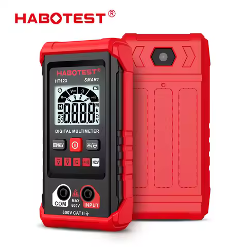 HABOTEST HT123 Digital Multimeter AC DC NCV Smart Multimeter Tester Ohm Voltage Meter Auto Range Pro