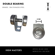 IRON MASTERS Stainless Steel 304 Heavy Duty Hanging Sliding Door Grill Gate Bearing Roller (Double Bearing)