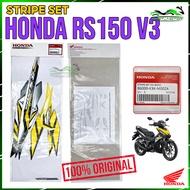 100% ORIGINAL HONDA RS150 V3 / RS150R STRIPE SET NH-B45M STICKER COVERSET COVER SET 86000-K3K-M00ZA